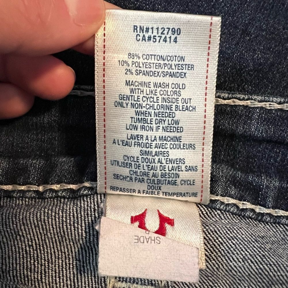 True religion low rise skinny jeans. Size 27‎ - Picture 9 of 12